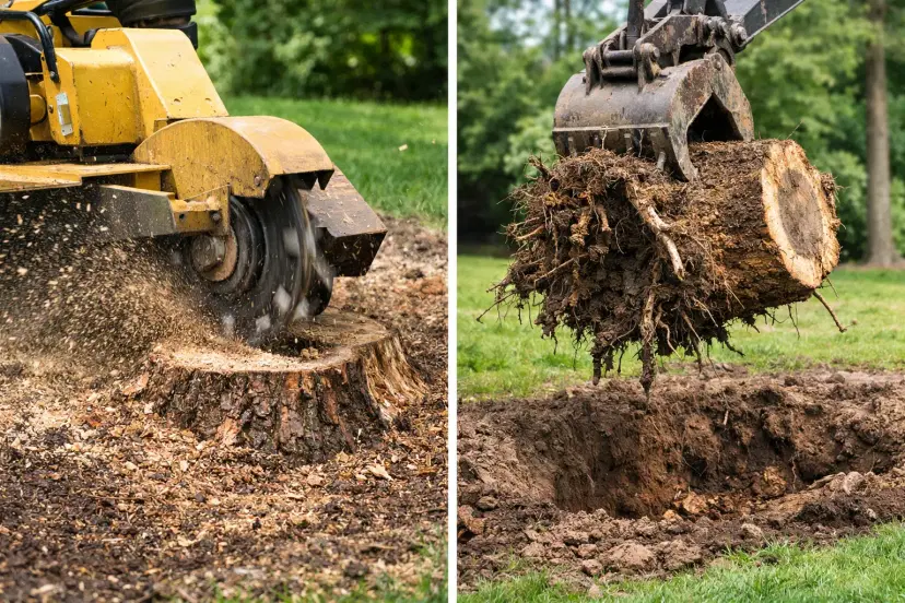 What Is Stump Grinding vs Stump Removal?